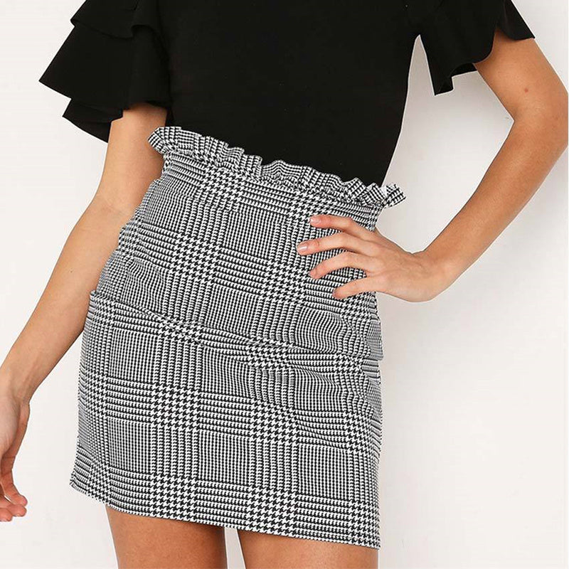 Ruffled high waist skirt