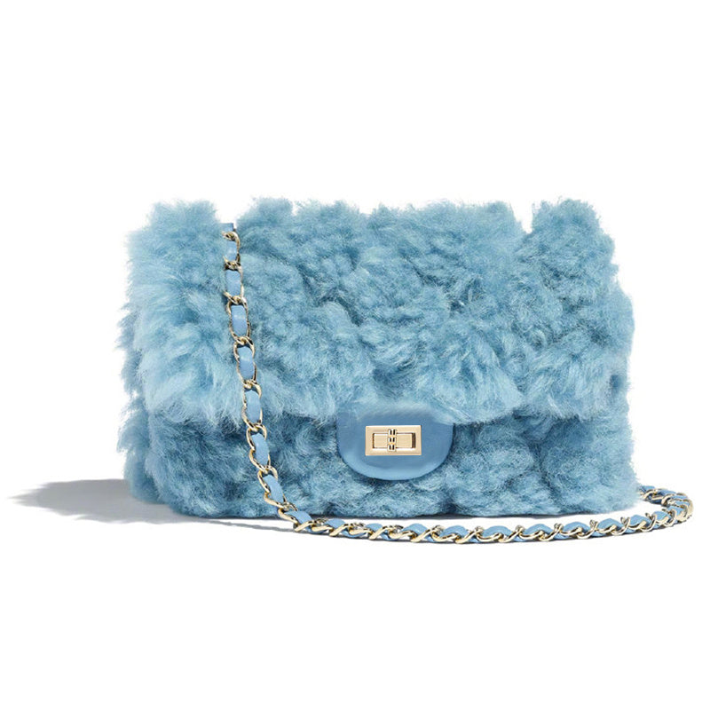 Small fragrance wind chain fur bag