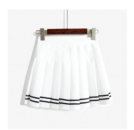 College Style Sweet And High-waist Pleated Skirt