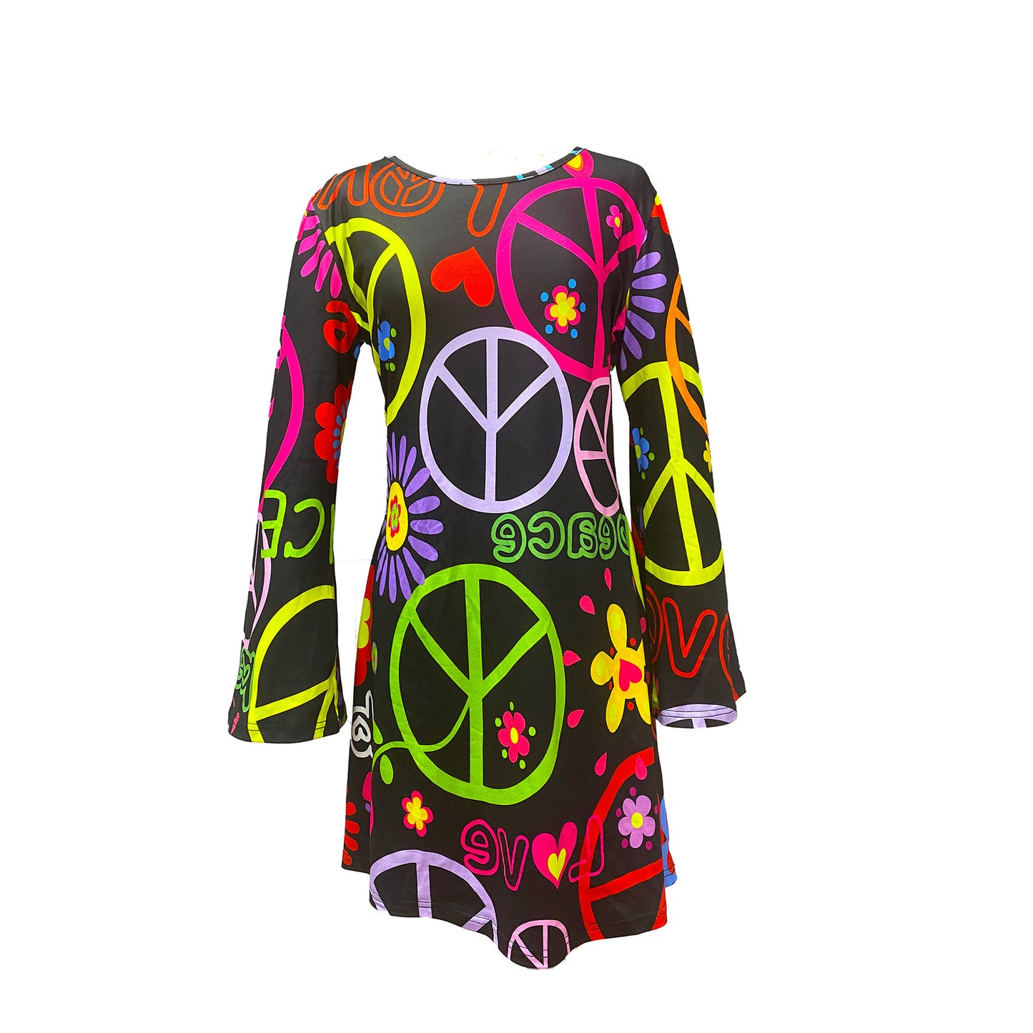 Vintage Hippie Clothing Print Women Dress