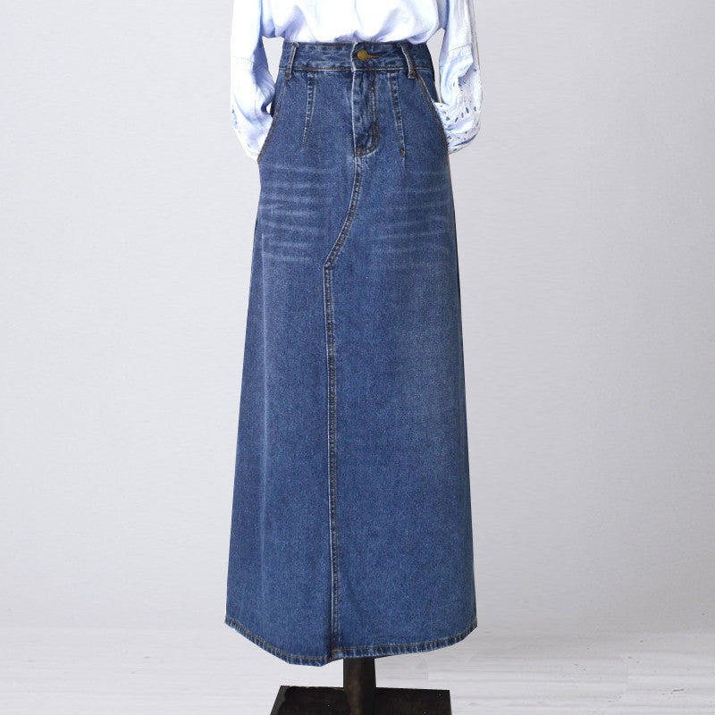 Wear Frayed Long Skirts Women's Long Skirts Denim Skirts