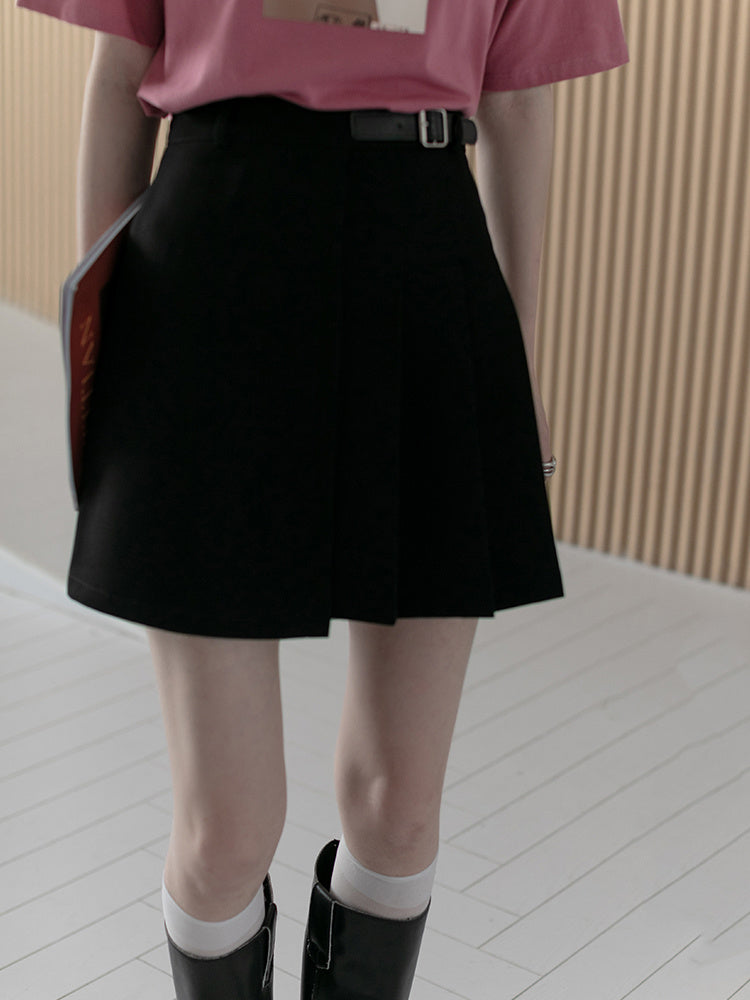 High Waist Pleated Skirt Half-length Skirt Female Irregular Thin A-line Skirt Bag Hip Skirt