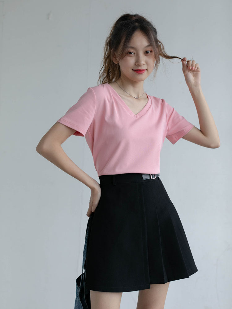 High Waist Pleated Skirt Half-length Skirt Female Irregular Thin A-line Skirt Bag Hip Skirt