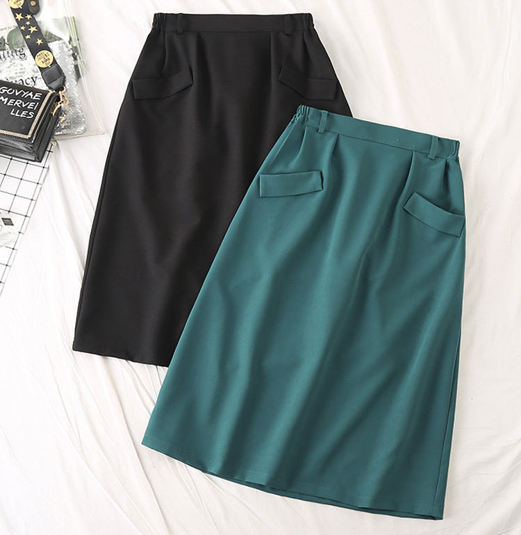 Line mid-length skirt