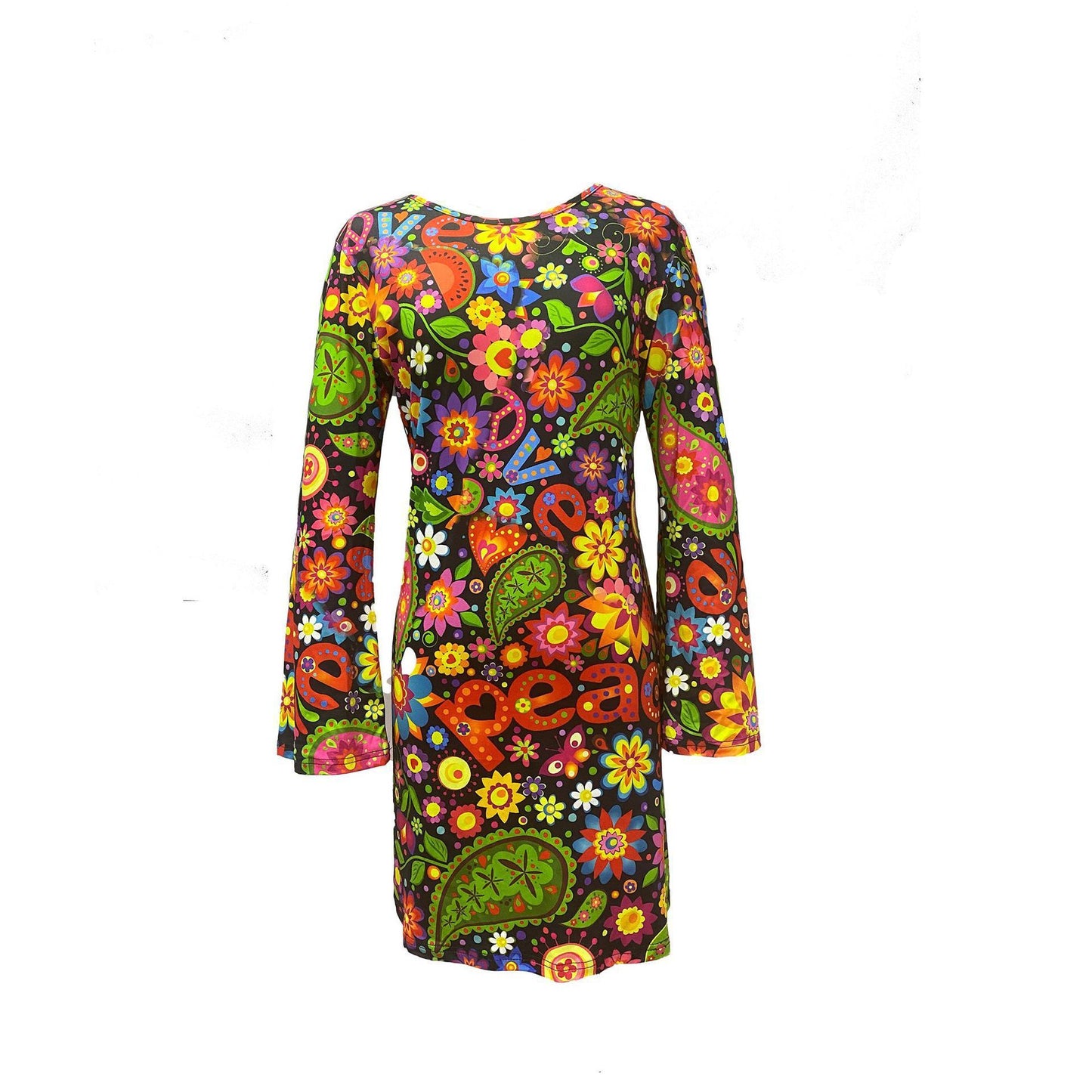 Vintage Hippie Clothing Print Women Dress