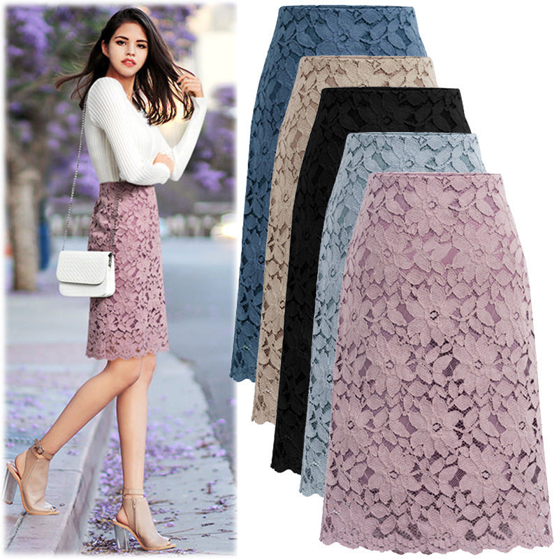 Water-soluble lace skirt