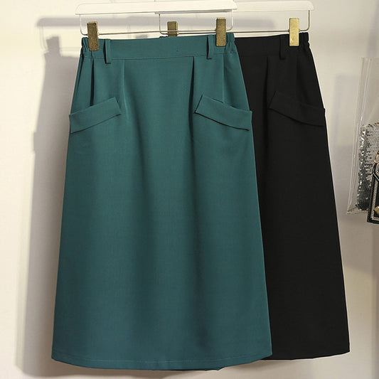 Line mid-length skirt