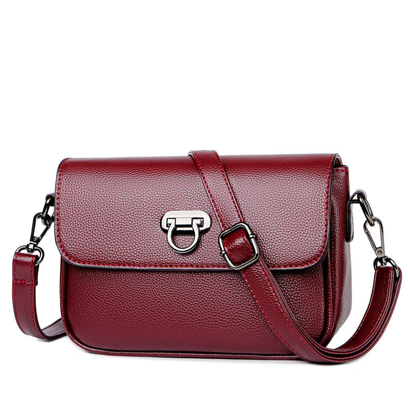 Fashion Leather Messenger Shoulder Small Square Bag