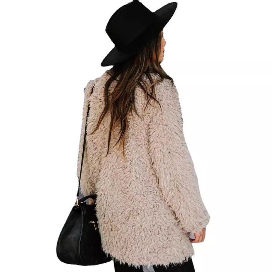 Woolen Yarn Autumn Winter Coat Coat For Women