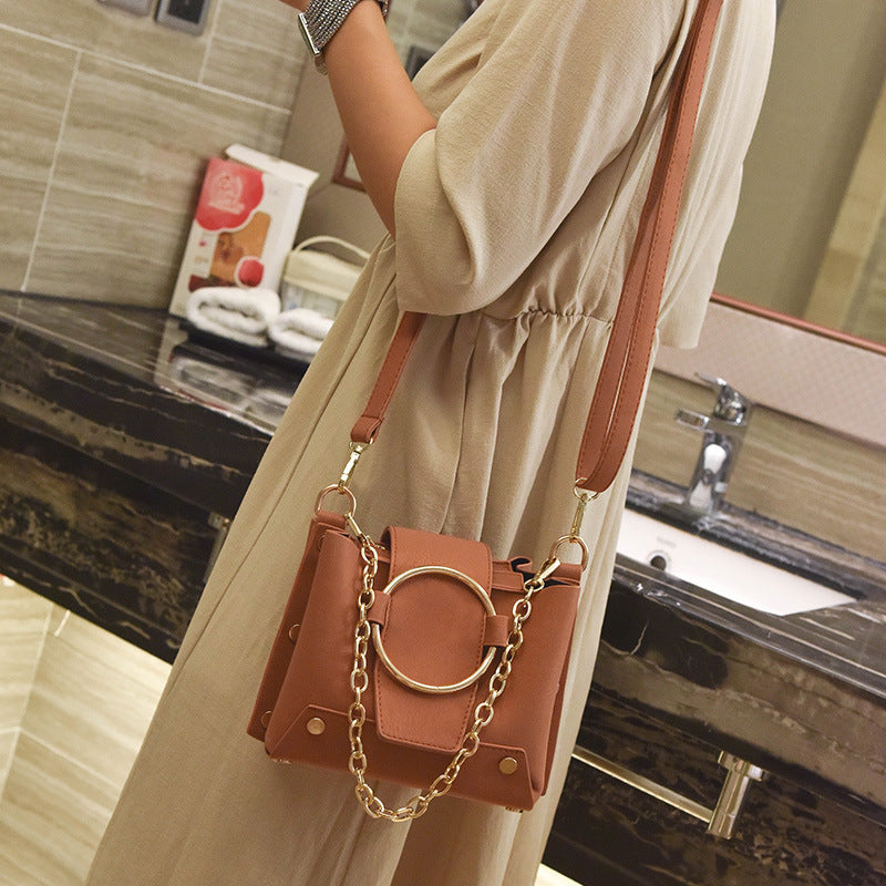 New Style Ring Rivet Handbag Retro Small Bag